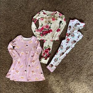 Floral, Princess & LOL Kids Pajamas Set